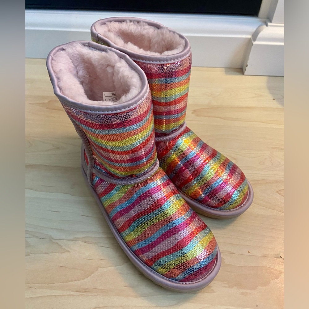 Multi colour sequins short UGG’s boots